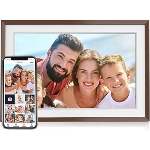 Digital Picture Frame, 10.1 Inch WiFi Digital Photo Frame, IPS HD Touch Screen Electronic Picture Frame, 16GB Storage, Slideshow, Easy to Share Photos and Video via Uhale Free APP, Gifts for Family