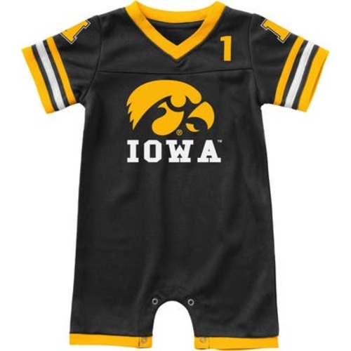 Infant Colosseum Black Iowa Hawkeyes Bumpo Football Romper, 0-3 M