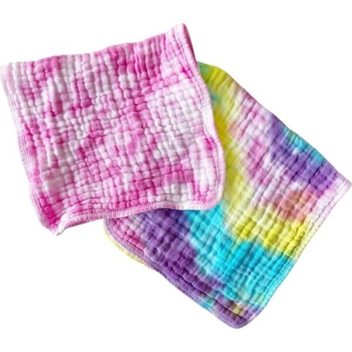 Tie-Dye Burp Cloth Set, Pink Multi - Bffs & Babes | Maisonette
