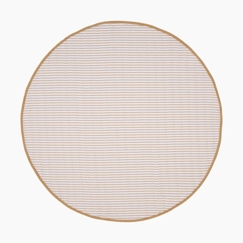 Toddlekind Reversible Organic Cotton Quilted Luxe Play Mat - Sandstone Stripes