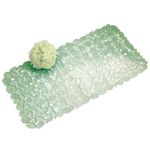 iDESIGN Pebblz Non Slip Suction Bath Mat for Shower Bathtub Green