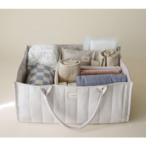 Mushie Diaper Caddy in Ivory