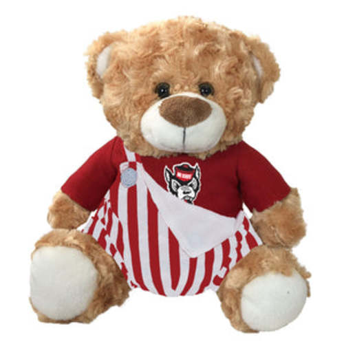 NC State Wolfpack Fred the Bear w/ Red and White Striped Game Day Bibs – Red and White Shop