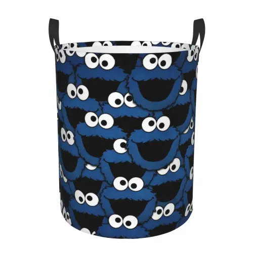 Custom Cookie Monster Laundry Hamper Large Storage Basket Educational Children's Television Girls Boys Toy Organizer - AliExpress
