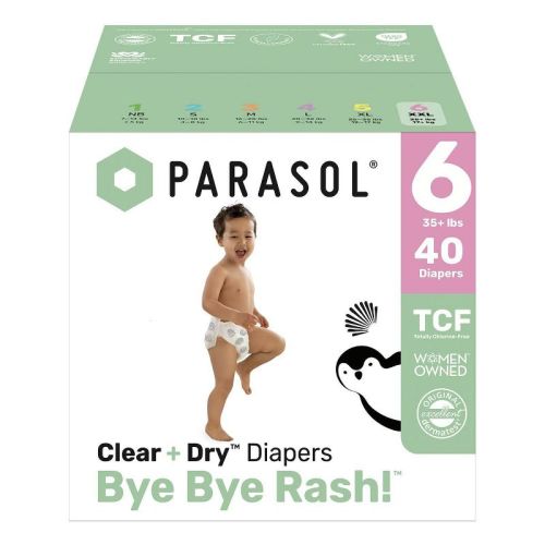 Parasol Clear+Dry Natural Disposable Diapers - Size 3 - 64ct