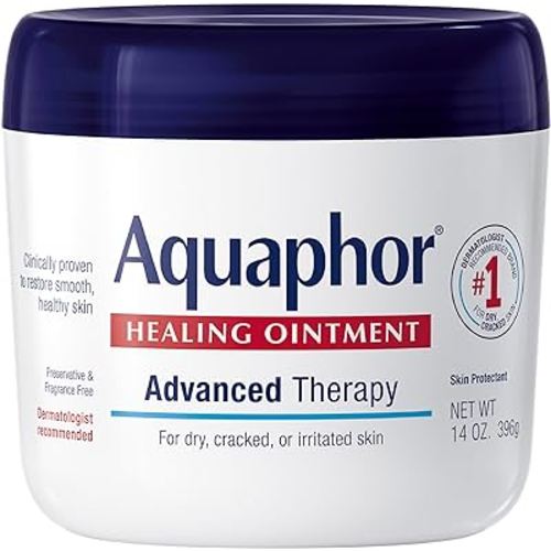 Aquaphor Healing Ointment, Advanced Therapy Skin Protectant, Dry Skin Body Moisturizer, Multi-Purpose Healing Ointment, for Dry, Cracked Skin & Minor Cuts & Burns, 14 Oz Jar