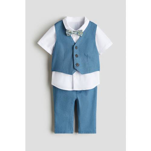 4-PIECE LINEN-BLEND DRESSY SET