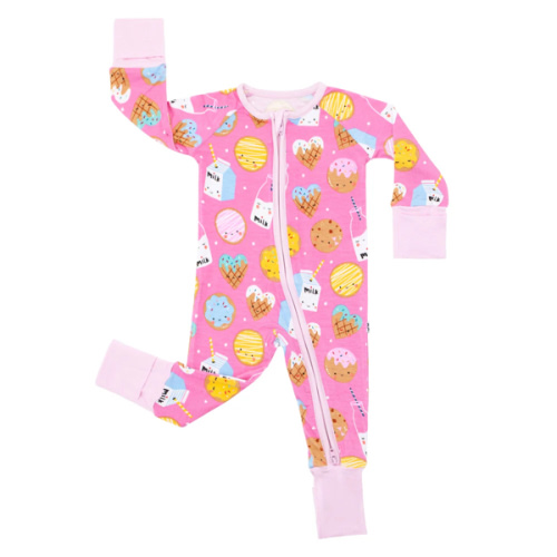 Pink Cookies & Milk Zippy - Little Sleepies