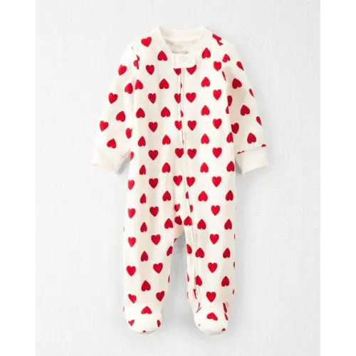 Baby Organic Cotton Sleep & Play Pajamas in Hearts - Little Planet | Carter's