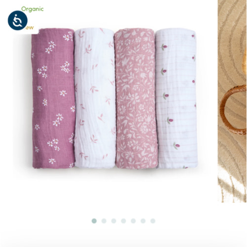 aden + anais heritage floral organic cotton muslin swaddles 4 pack