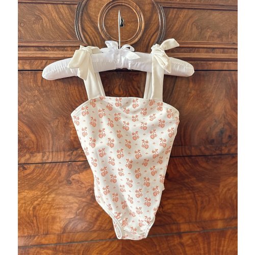 Edgehill Collection x Kristin Ellen Hockman Baby Girls 3-24 Month Sybil Square Neck Floral One-Piece Swimsuit