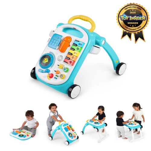 Baby Einstein Musical Mix ‘N roll 4-in-1 Push Walker, Activity Center, Toddler Table and Floor Toy for 6 Months+ Unisex