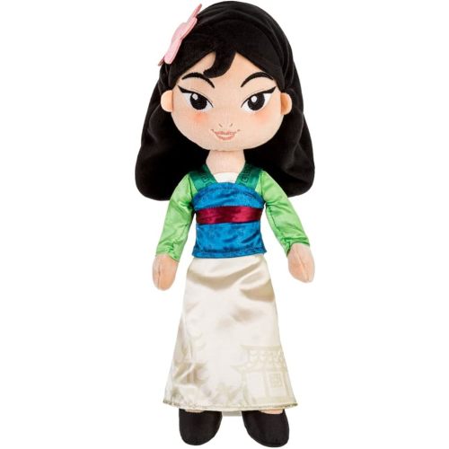 DISNEY STORE Official Princess Plush Doll, Mulan, Medium 14 Inches, Soft Plushy with Embroidered Features, Princess Toys for Girls, Disney Dolls, Stuffed Animals for Girls