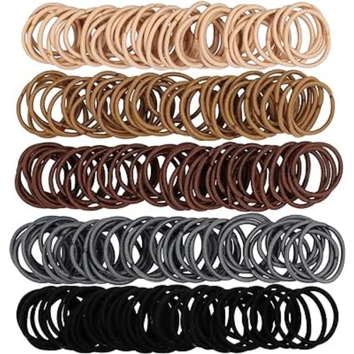 200PCS Small Hair Ties,No Crease Baby Hair Ties,Elastic Hair Ponytail Holder Hair Accessories for Baby Girls Infants Toddlers Kids,Neutral Color