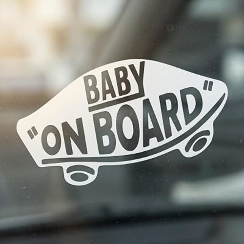 2 PCS Baby on Board Stickers for Window, Laptop, Bottle and Book