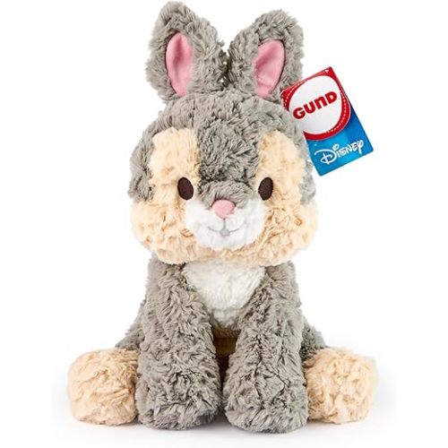 GUND Disney Official Thumper Plush, Disney Cozys Collection, Bambi Toys, Bunny Rabbit Stuffed Animal for Ages 1 and Up, Gray, 10”