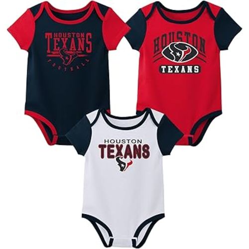 Outerstuff NFL Teams Newborn Baby and Infant Short Sleeve Bodysuit Variety 3-Pack (0-18m)