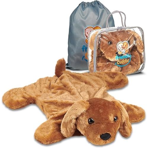FRIENDLY CUDDLE Weighted Lap Blanket for Kids & Adults – Molly Weighted Blanket – ASD, Sensory Processing Weighted Stuffed Animals Dog Toy – Microwavable Weighted Lap Pad for Kids, 5 Lbs