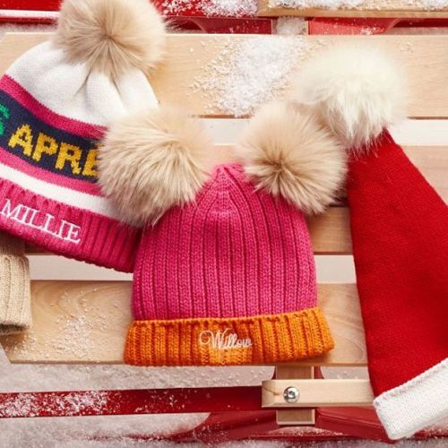 Mark & Graham Double Pom Pom Baby Hat