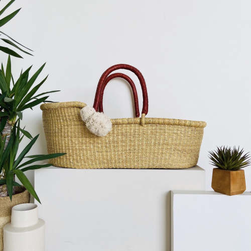Handwoven African Baby Moses Basket