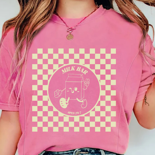 Checkered Milk Carton Nursing Tee – Giftifymama