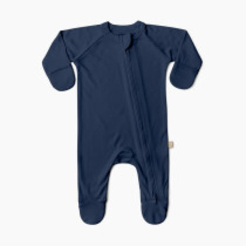 Goumi Kids x Babylist Solid Grow With You Footie - Loose Fit - Indigo, 0-3 M