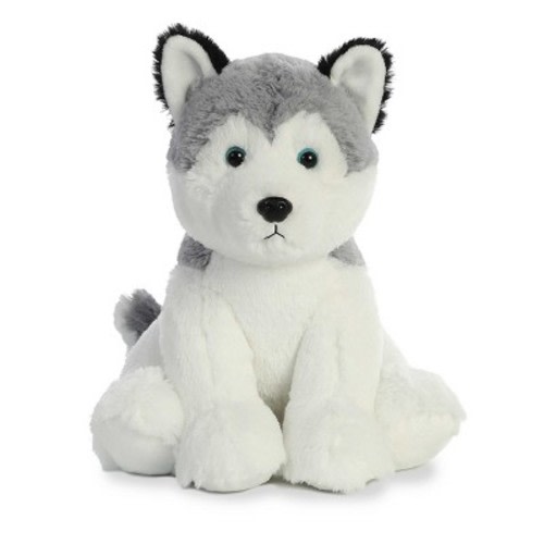 Aurora Medium Husky Cuddly Stuffed Animal Gray 11.5"