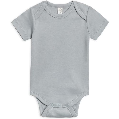 Short Sleeve Bodysuit, Mist | 0-3M