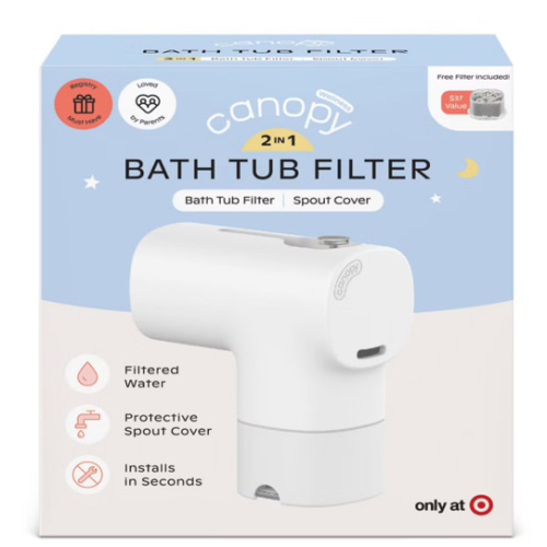Canopy 2-in-1 Bath Tub Filter - White