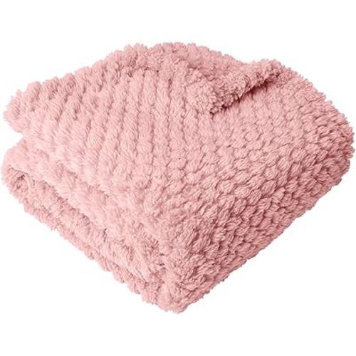 Ultra Soft Cozy Fleece Baby Blanket for Boys Girls Fluffy Breathable Receiving Blanket for Newborns, Perfect for Nursery, Stroller, Swaddling & Toddler Security (Pink, 30” X 40”)