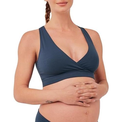 Pact Organic Cotton Maternity Nursing Bralette for Breastfeeding - Stretchy, Wireless