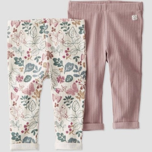 Little Planet by Carter’s Baby Girls' 2pk Butterflies Pants - Purple, Size: 3M