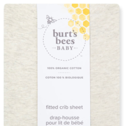 Solid Organic Cotton BEESNUG® Fitted Crib Sheet - Oatmeal