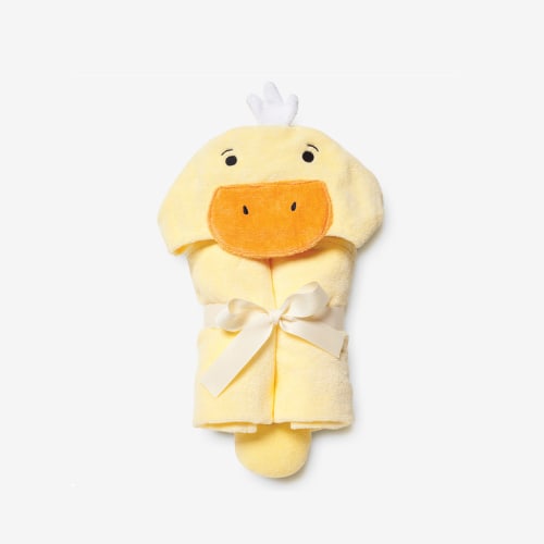 Yellow Duckie Hooded Baby Bath Wrap YELLOW / O/S