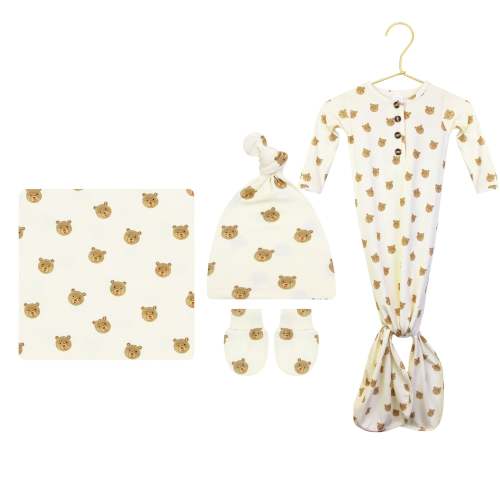 Pre-Order - Teddy Newborn Hat Bundle (Gown)