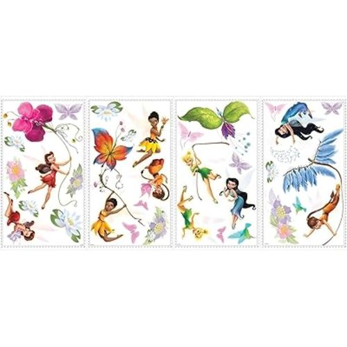 RoomMates RMK1493SCS Disney Fairies Peel and Stick Wall Decals