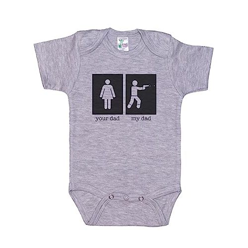 Ebenezer Fire Tactical Onesie/Your Dad My Dad/Shooting Bodysuit/Funny Baby Outfit/Sublimated Design