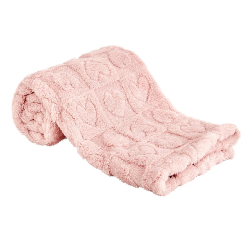 Yurhap Fleece Baby Blanket Heart Checkered Blanket, Ultra Soft Cozy Baby Blankets for Girls Boys, Fluffy Infant Toddler Newborn Receiving Blankets for Crib Stroller 30”×40” (Light Pink)