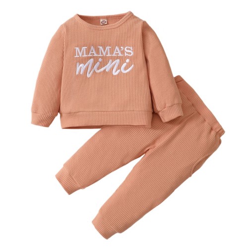 3 Months Baby Girls Clothes 6 Months Girls 2PCS Fall Winter Outfits Letter Print Infant Girls Long Sleeve Top Pants Set