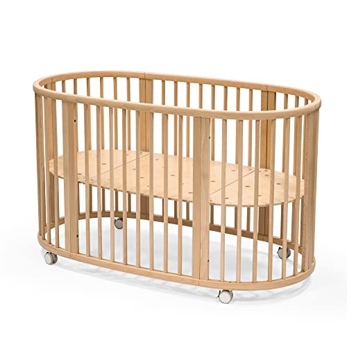 Stokke Sleepi Bed V3, Natural - Suitable for Ages 0-5 Years Old - Adjustable, Stylish & Flexible - Sturdy Beech Wood Frame
