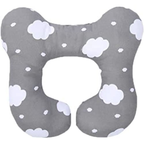 Baby Neck Pillows, Comfortable Baby Travel Head Neck Support Pillow for Car Seat Stroller Pushchair, Soft PP Cotton for 6-36 Months Toddler Infant Newborn, Cloud
