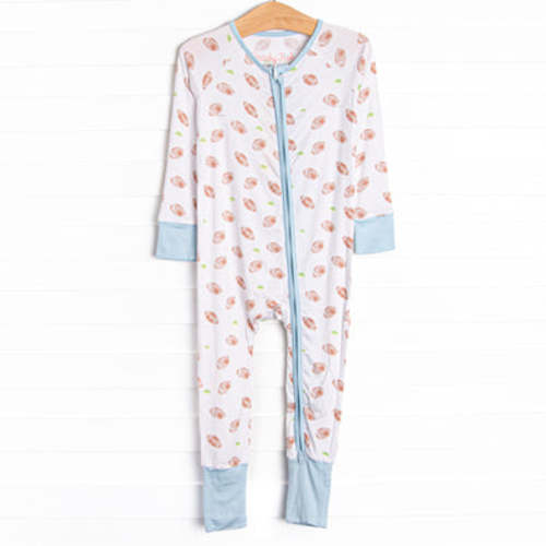 Touchdown Time Bamboo Zippy Pajama, Blue – Stitchy Fish