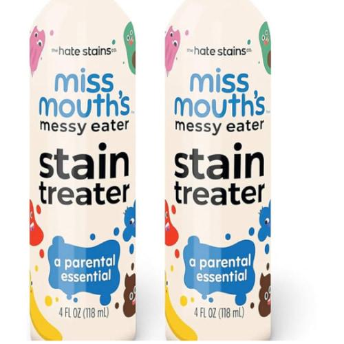 Miss Mouth's Messy Eater Stain Treater Spray - 4oz 2 Pack Stain Remover - Newborn & Baby Essentials - No Dry Cleaning Food, Grease, Coffee Off Laundry, Underwear, Fabric