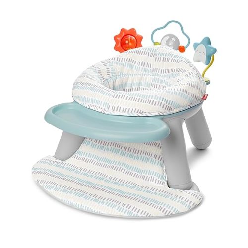 Skip Hop 2-in-1 Sit-up Activity Baby Chair, Silver Lining Cloud