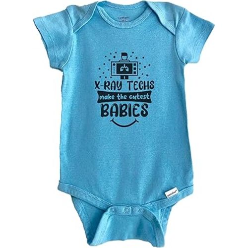 X-Ray Techs Make The Cutest Babies Funny X-Ray Technician One Piece Baby Bodysuit (100% Cotton)