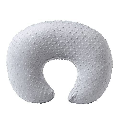 Nursing Pillow Cover, Breastfeeding Pillow Slipcover Snugly Fits for Nursing Pillow for Baby Boys and Girls, Premium Quality Microfiber, Ultra Soft Comfortable (Gray)