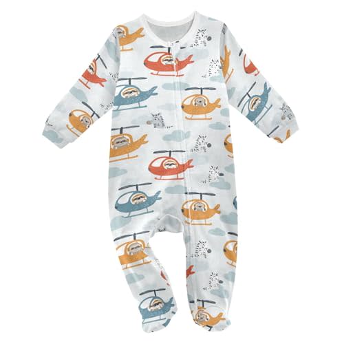 Dussdil Baby One-Piece Footies Newborn Rompers Pajamas Cotton Footed Pjs for Sleep Play Boys Girls