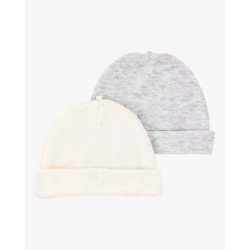 Baby 2-Pack Caps - Grey/Ivory - Carter's | Carter's