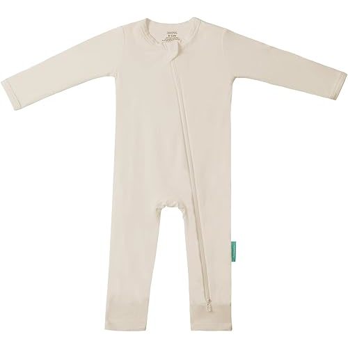 Baby Long Sleeve Romper Jumpsuit, Premium Soft Rayon One Piece Pajamas Boy Girl 2-Way Zipper Coverall Sleeper
