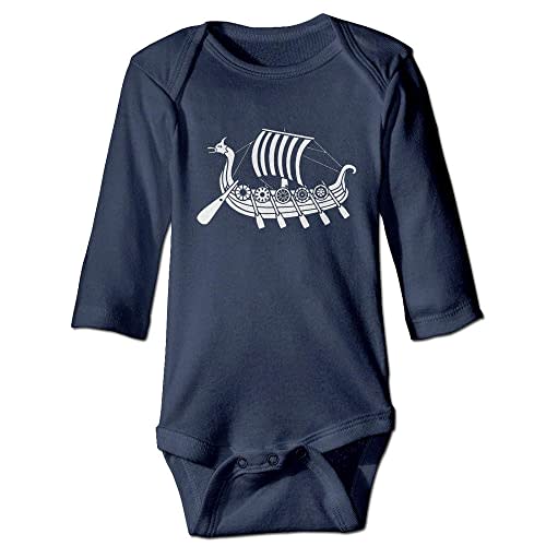 Poemsimai Viking Ship Cute Bodysuit Toddler Rompers for Infant Unisex Baby